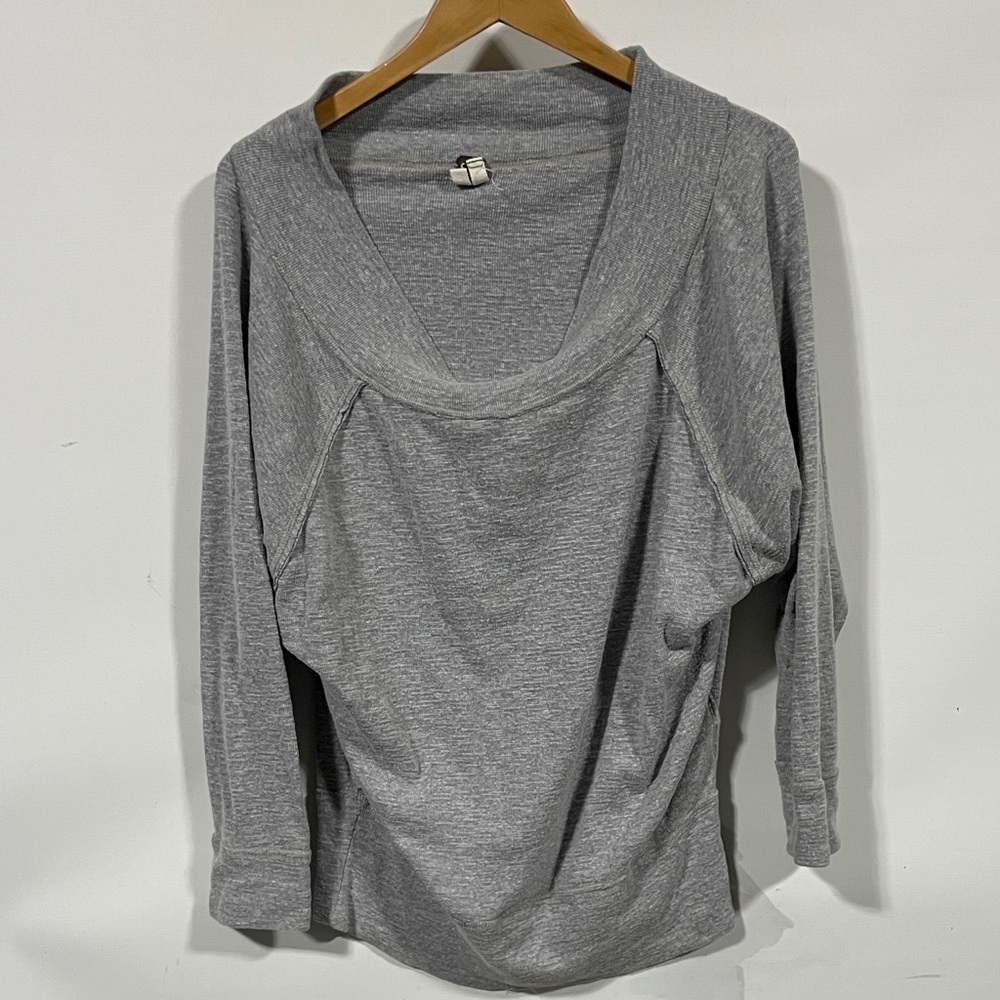 We The Free Gray Cowl Neck Sweater